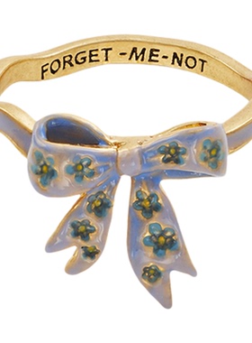 Fable甜心蝴蝶结珐琅彩戒指