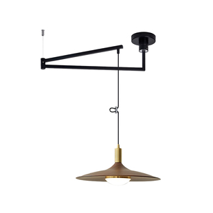 全光谱可摇臂飞碟吊灯法式中古餐厅灯吧台灯美式复古一字长条灯具