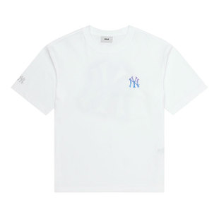 【自营】MLB短袖男装女装新款白色透气休闲上衣圆领健身运动T恤
