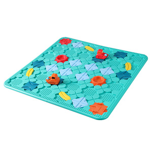 筑路迷宫轨道车儿童专注力益智玩具男孩桌面游戏亲子互动双人闯关