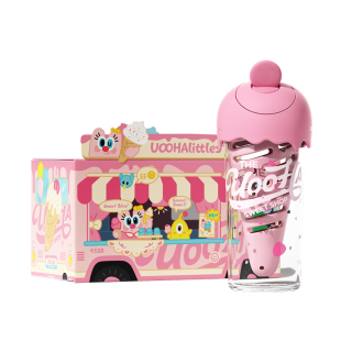 UOOHA甜筒杯tritan水杯夏日大容量高颜值杯子果茶杯女生可爱便携