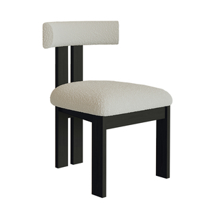 吉诺威 法式餐桌椅设计师椅子靠背椅子白蜡实木家用椅子主人椅