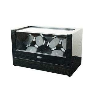 黄金檀木纹摇表器家用自动上链马达盒机械手表转表器上炫器手表盒