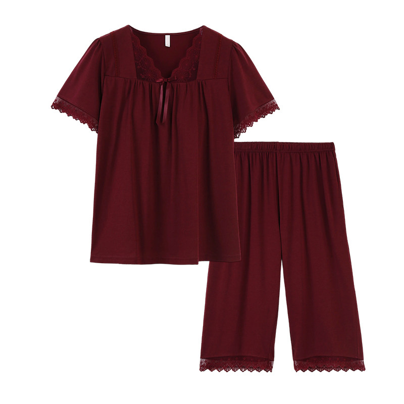 金黛儿睡衣女夏季短袖纯棉家居服