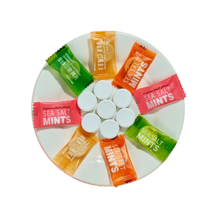 海盐薄荷糖口气清新接吻糖酒店前台火锅店糖果小零食批发美味陈皮