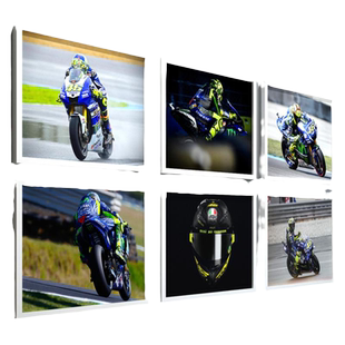 川崎杜卡迪摩托车海报挂画罗西马奎斯赛车越野机车壁画卧室装饰画