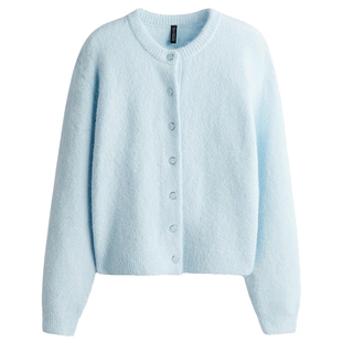 HM女装毛针织衫春季row系针织衫气质甜柔穿搭开衫1304009