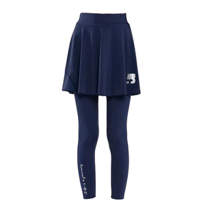 女童运动裤子女孩裙裤秋冬装新款儿童装假两件速干裤网球训练紧身