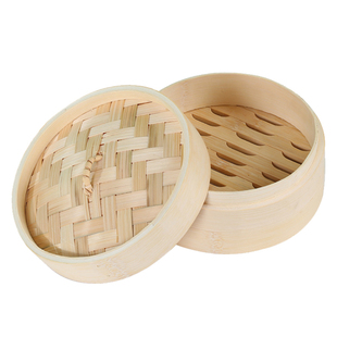 竹子蒸笼商用迷你蒸笼22cm特小型号尺寸早餐店茶点笼包蒸笼屉带盖
