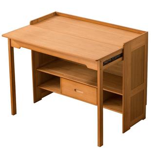 折叠书桌书柜一体家用小户型多功能电脑桌子工作台出租房简易餐桌