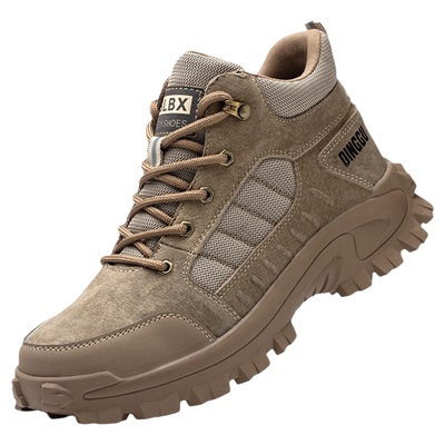 鼎固防臭耐穿高帮劳保鞋带钢板