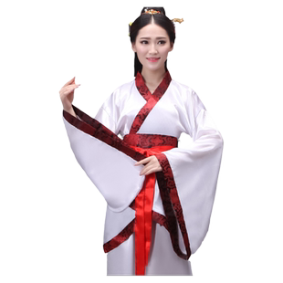 新款古装表演服装汉服女改良曲裾交领汉朝舞台演出服古典舞蹈襦裙