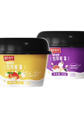 皇氏乳业饭不着风味酸奶150g*10杯水牛奶配方儿童燕麦低温酸奶