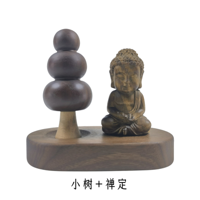 如来瑞木 菩提慧林 实木精油香薰摆件 车载 桌面扩香木原创新品