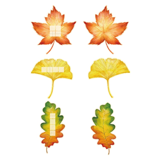 懿心阁硬笔书法作品纸一笔笺花笺树叶小楷书法秋天枫叶银杏叶书签