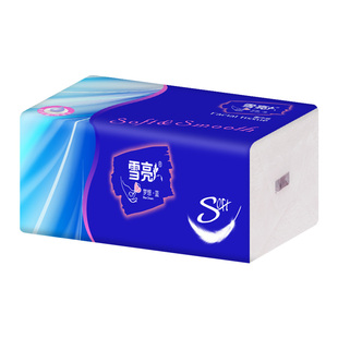 雪亮抽纸14包原生木浆母婴家用实惠纸巾擦手纸可湿水餐巾纸卫生纸