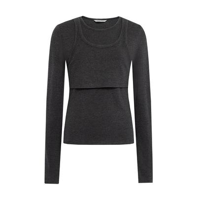 天丝羊毛打底/假两件慵懒打底衫