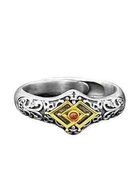 双菱格桑花纯银精致戒指小众高级