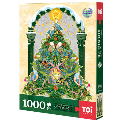TOI拼图1000知更鸟与圣诞树礼物