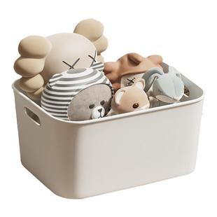 收纳盒桌面杂物零食玩具家用放钥匙整理篮塑料筐置储物盒子收纳箱