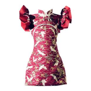 女童旗袍礼服中式儿童服装国风高级新款女大童古筝演出服艺考表演