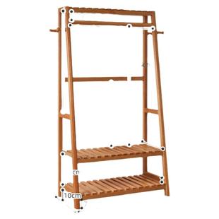 家逸 全实木挂衣架卧室落地衣帽架房间榉木置物收纳架晾衣服架子