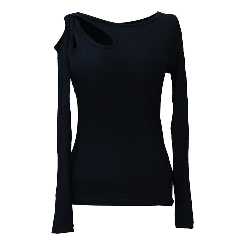 ACEdance拉丁舞摩登舞女练功服单肩镂空棉上衣广场舞艺考服SY294
