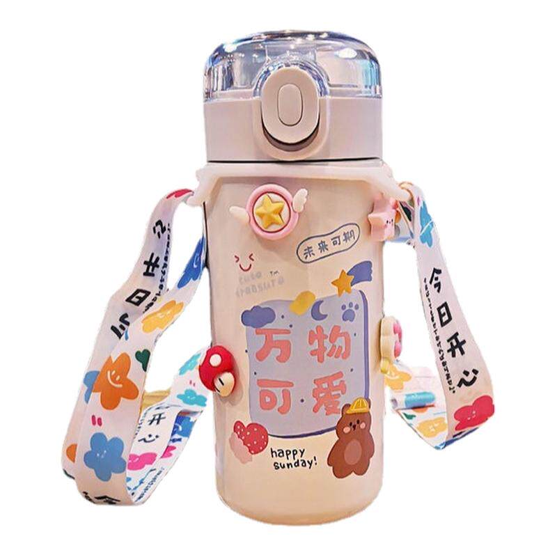弹盖不锈钢可爱女学生便携保温杯