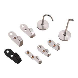 加厚304不锈钢挂钩挂壁衣帽钩单个墙上厨房卫生间钩子打孔固定钩