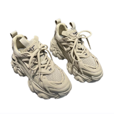 欧洲站真皮系带厚底老爹鞋运动鞋