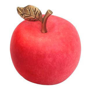 纯黄铜保平安苹果小摆件桌面可爱玄关书房圣诞节装饰情侣礼品礼物