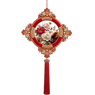 2026新款中国结挂件客厅电视背景墙装饰乔迁之喜玄关画入户正对门