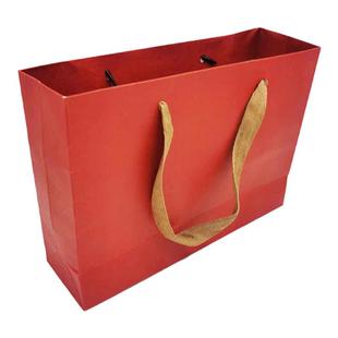 复古手提袋牛皮纸袋服装店红色礼品袋中秋包装袋子可定制礼品袋