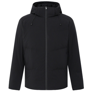 【舒柔特】利郎官方羽绒服短款男士2025休闲男装连帽纯色厚款外套