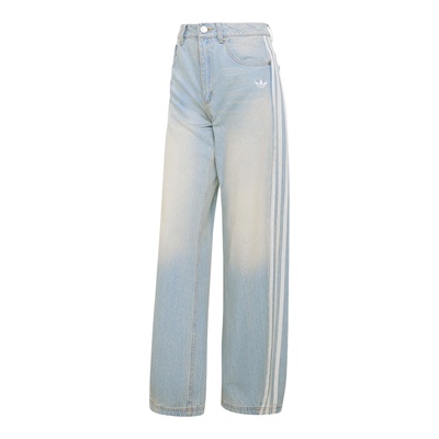 Adidas/阿迪达斯正品三叶草女士休闲经典复古风牛仔运动裤KW2093