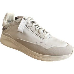 CLARKS其乐男款系带低帮真皮轻便拼色平底运动板鞋休闲皮鞋单鞋