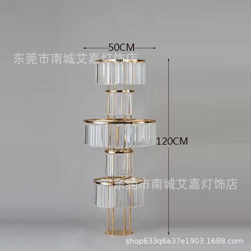 道具金色电镀五层落地花架宴会厅婚礼摆件酒店装饰酒店堂风路引