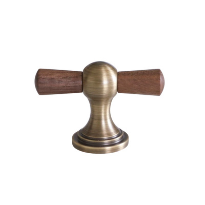 复古胡桃木黄铜拉手中古风