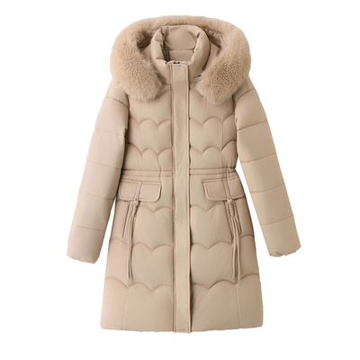 雅鹿妈妈中长款加厚大码羽绒服