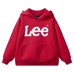 Lee kids儿童连帽卫衣套头秋季新款男童女童休闲日常百搭长袖上衣