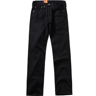 阿瞳牛社 美版Levis李维斯501经典水洗直筒黑色牛仔裤男百搭14OZ