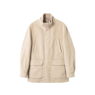 限量 67900版 COLOMBO 100%山羊绒 秋冬男士中长款立领全羊绒大衣