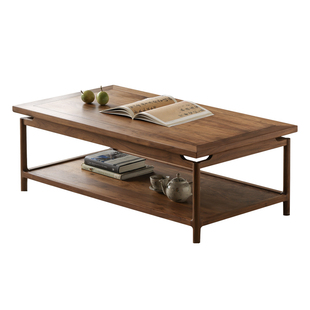 晨物家居北美黑胡桃茶几小户型客厅家用阳台小茶桌宋氏美学小桌子