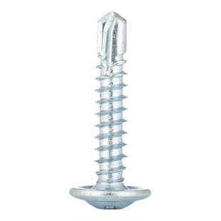 国标加硬 镀锌大扁头十字钻尾螺丝 圆头带垫华司自钻自攻燕尾螺钉