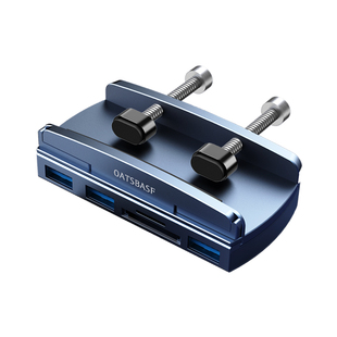 派凡适用iMac拓展器卡扣夹式桌面usb多口台式电脑显示器分集线扩展坞3.0多功能转换接头SD卡u盘车载接口延长