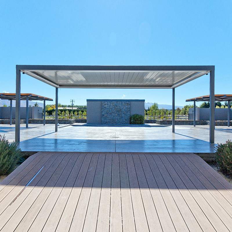 户外防雨凉亭别墅泳池智能电动伸缩折叠遮阳篷户外休闲铝合金凉亭