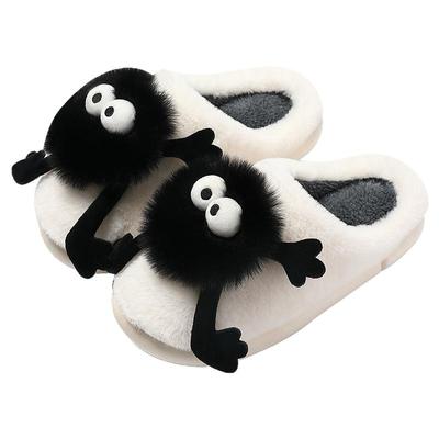 棉拖鞋女秋冬季2025新款家居室内情侣一对卡通毛绒棉拖男款
