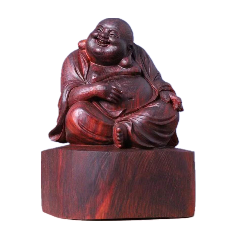 家居装饰木雕摆件弥勒佛红木紫檀