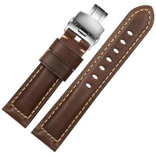 真皮手表带男代用浪琴天梭 美度精工 万国沛纳海百年灵复古皮表带