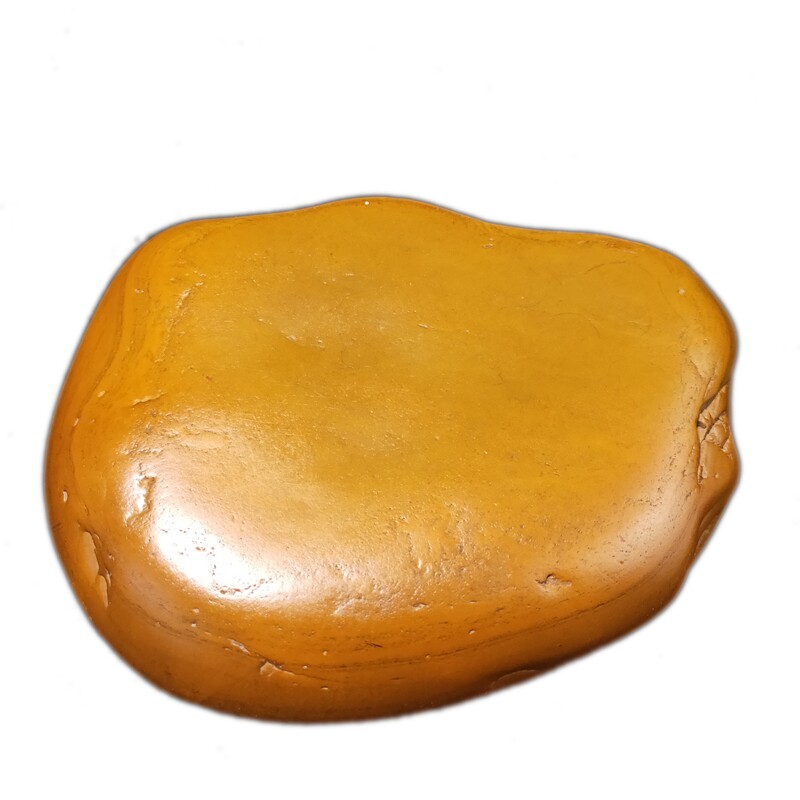 天然原石黄蜡石乌龟晒台爬宠小青发色晒背石鹅卵石扁平石龟缸造景